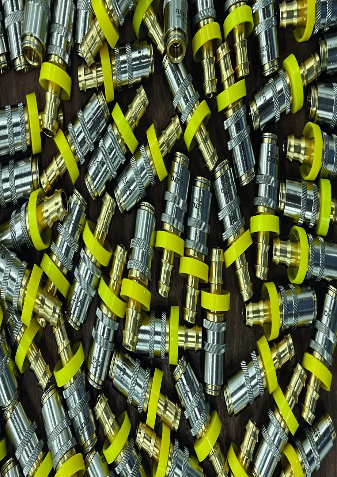 FLEXQ quick couplings with yellow marking rings
