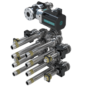servo ausschraubeinheit multi auf stelle drehende kerne sam fd hauptansicht servomold